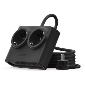   Orico PDC25 25W 6 az 1-ben Hálózati elosztó 2x AC + 2x USB-A + 2x USB-C - Fekete
