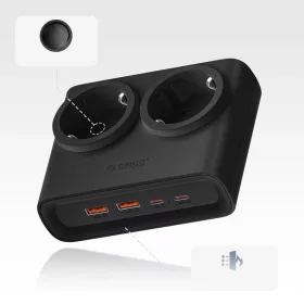 Orico PDC25 25W 6 az 1-ben Hálózati elosztó 2x AC + 2x USB-A + 2x U-6942227174611 2 kép
