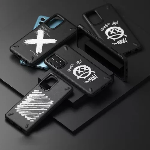 Ringke Onyx Design tok Samsung A72 4G fekete Paint (OXSG0047)-8809785455188 3 kép