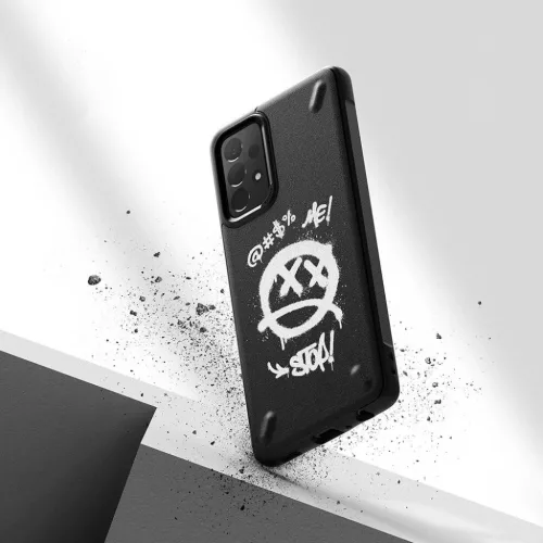 Ringke Onyx Design tok Samsung A72 4G fekete Paint (OXSG0047)-8809785455188 4 kép