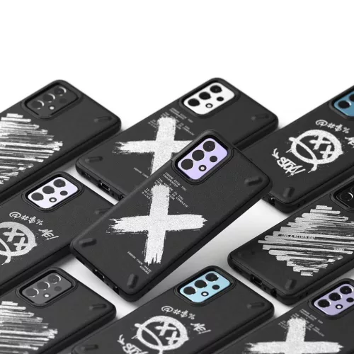 Ringke Onyx Design tok Samsung A72 4G fekete Paint (OXSG0047)-8809785455188 5 kép