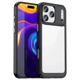  iPhone 17 Pro Max fekete átlátszó Outer Space fliptok-5907769379635 1 kép