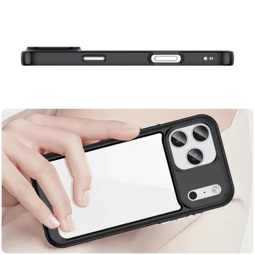  iPhone 17 Pro Max fekete átlátszó Outer Space fliptok-5907769379635 4 kép