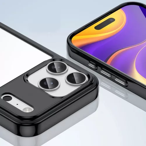  iPhone 17 Pro Max fekete átlátszó Outer Space fliptok-5907769379635 6 kép