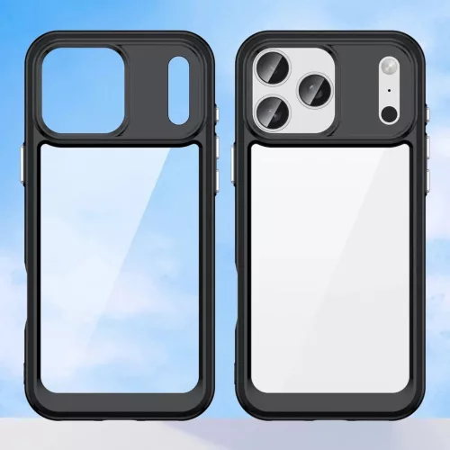  iPhone 17 Pro Max fekete átlátszó Outer Space fliptok-5907769379635 7 kép