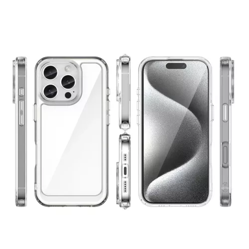 Világűr tok gél kerettel iPhone 16 Pro Max számára - Átlátszó -5907769365041 2 kép
