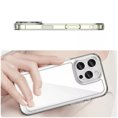 Világűr tok gél kerettel iPhone 16 Pro Max számára - Átlátszó -5907769365041 4 kép