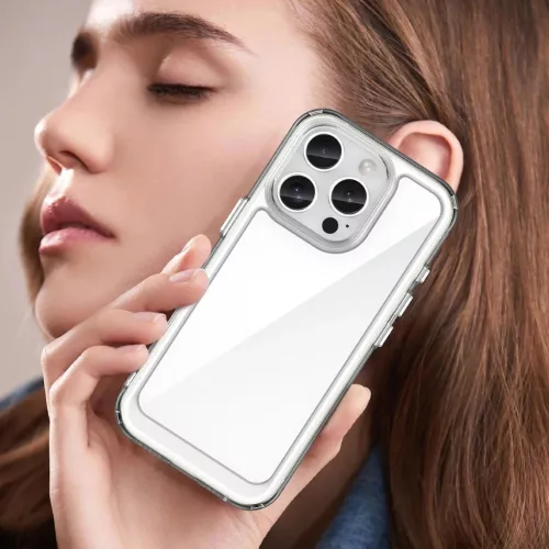 Világűr tok gél kerettel iPhone 16 Pro Max számára - Átlátszó -5907769365041 6 kép