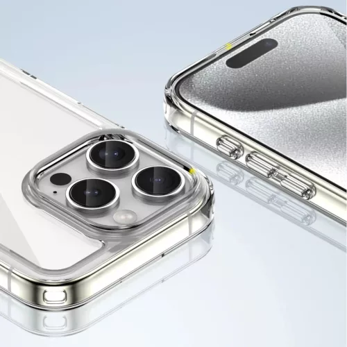 Világűr tok gél kerettel iPhone 16 Pro Max számára - Átlátszó -5907769365041 7 kép
