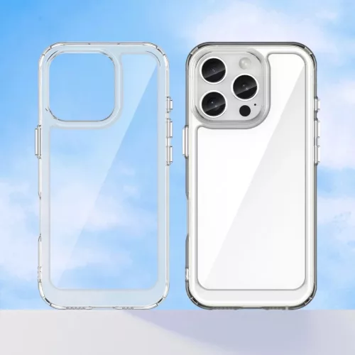 Világűr tok gél kerettel iPhone 16 Pro Max számára - Átlátszó -5907769365041 8 kép