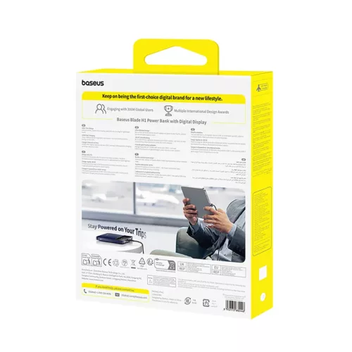Baseus Blade H1 20000mAh 100W Powerbank kijelzővel - Fekete-6932172682446 8 kép
