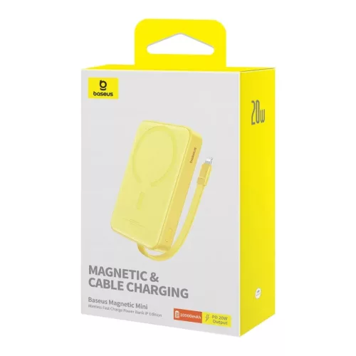 Baseus Magnetic Mini MagSafe 10000mAh 20W powerbank beépített Lightn-6932172642723 5 kép