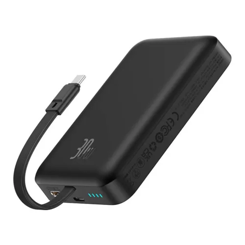 Baseus MagSafe Mini Powerbank 10000mAh, USB-C, 30W fekete (P1002210B11-6932172642785 8 kép