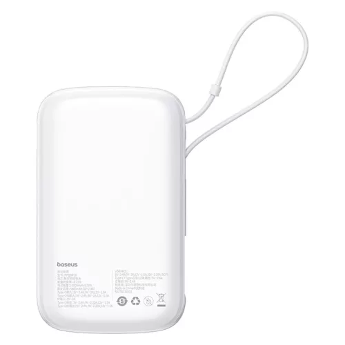 Baseus Qpow Pro+ Power Bank 22.5W 10000mAh USB-C - Fehér-6932172652487 3 kép