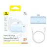 Baseus Compact USB-C Powerbank 5000mAh, 20W (kék)-6932172659523 7 kép