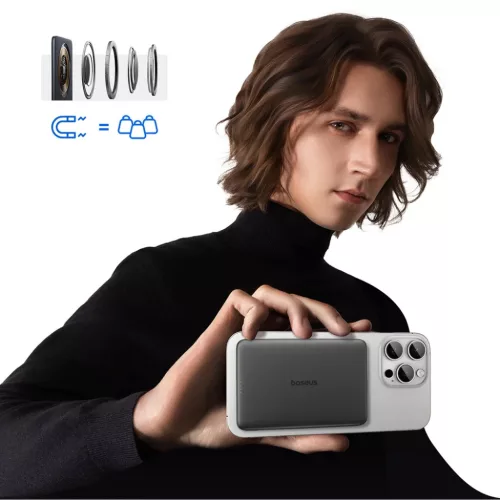 Baseus PicoGo AM41 Ultra-Karcsú 5000mAh 20W MagSafe Kompatibilis Powe-6932172690670 7 kép