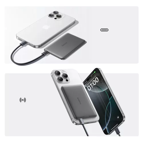 Baseus PicoGo AM41 Ultra-Karcsú 5000mAh 20W MagSafe Kompatibilis Powe-6932172690670 8 kép
