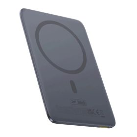   Baseus PicoGo AM41 5000mAh 20W Ultra-vékony MagSafe kompatibilis Power Bank fekete Baseus Simple USB-C 60W 30 cm kábellel - Szürke