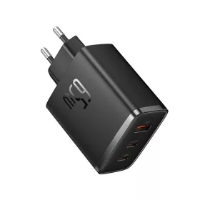 Baseus OS-Cube Pro hálózati töltő adapter 2xUSB-C + USB, 65W feket-6932172641474 2 kép