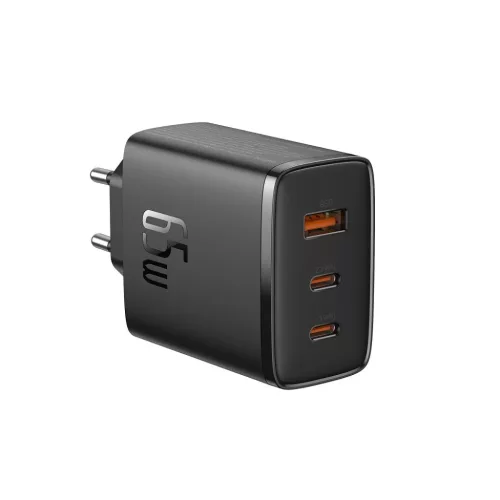 Baseus OS-Cube Pro hálózati töltő adapter 2xUSB-C + USB, 65W feket-6932172641474 3 kép