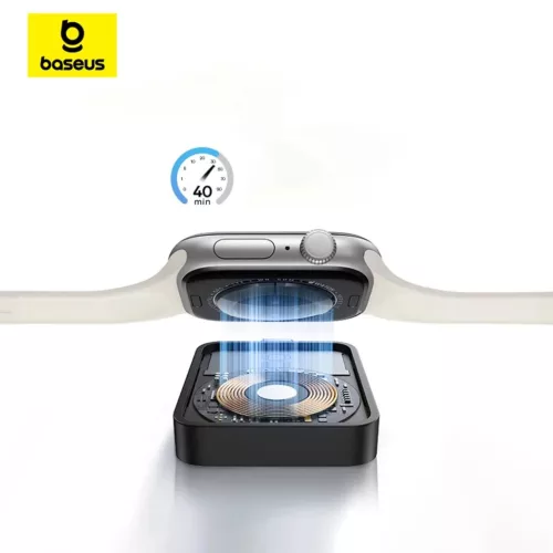 Baseus MagPro 2.5W Mágneses Induktív Töltő Apple Watch-hoz - Feket-6932172679491 7 kép