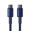 Kábel USB-C to USB-C Baseus Tungsten Gold, 100W, 2m (kék)