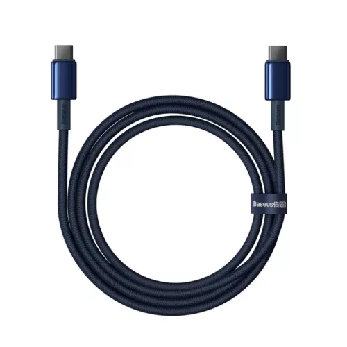 Kábel USB-C to USB-C Baseus Tungsten Gold, 100W, 2m (kék)-6932172655532 3 kép