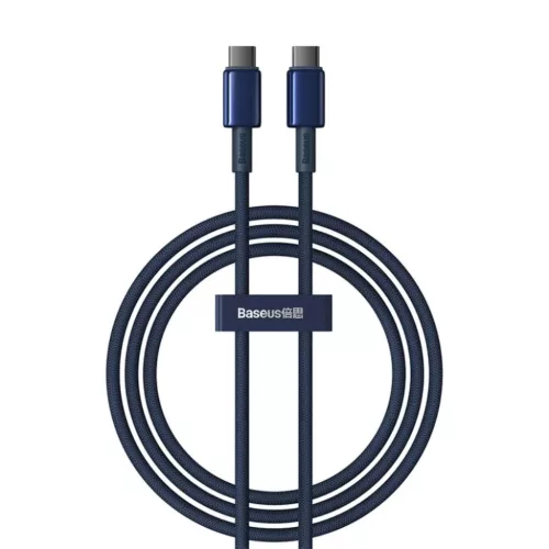 Kábel USB-C to USB-C Baseus Tungsten Gold, 100W, 2m (kék)-6932172655532 4 kép