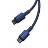 Kábel USB-C to USB-C Baseus Tungsten Gold, 100W, 2m (kék)-6932172655532 5 kép