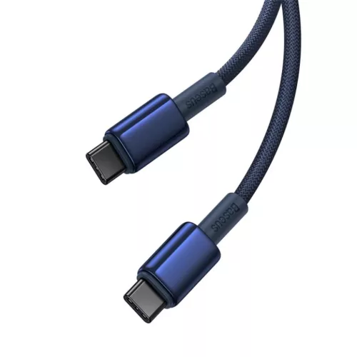 Kábel USB-C to USB-C Baseus Tungsten Gold, 100W, 2m (kék)-6932172655532 5 kép
