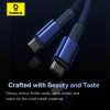 Kábel USB-C to USB-C Baseus Tungsten Gold, 100W, 2m (kék)-6932172655532 7 kép