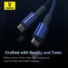 Kábel USB-C to USB-C Baseus Tungsten Gold, 100W, 2m (kék)-6932172655532 7 kép