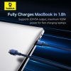 Kábel USB-C to USB-C Baseus Tungsten Gold, 100W, 2m (kék)-6932172655532 8 kép