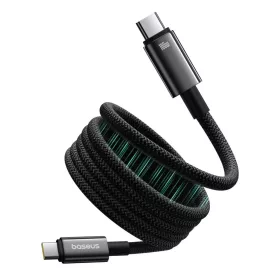   Baseus Tungsten Gold mágneses USB-C / USB-C kábel 100W 1m - fekete