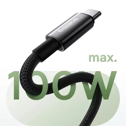 Baseus Tungsten Gold mágneses USB-C / USB-C kábel 100W 1m - fekete-6932172662363 8 kép