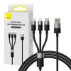 Baseus StarSpeed Gyorstöltő USB - M+L+C, 3.5A, 0,6m (fekete)-6932172635015 1 kép