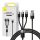 Baseus StarSpeed Gyorstöltő USB - M+L+C, 3.5A, 0,6m (fekete)-6932172635015 1 kép