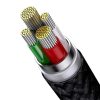 Baseus StarSpeed Gyorstöltő USB - M+L+C, 3.5A, 0,6m (fekete)-6932172635015 4 kép
