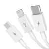 Baseus Superior Data Gyorstöltő USB - M+L+C, 3,5A, 1m (fehér)-6932172635022 3 kép