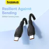 USB-C to USB-C Kábel Baseus Pudding, 100W, 5A, 2m, Fekete P1035570211-6932172634025 2 kép