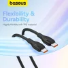 USB-C to USB-C Kábel Baseus Pudding, 100W, 5A, 2m, Fekete P1035570211-6932172634025 3 kép