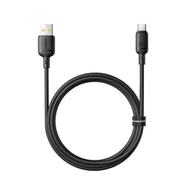 USB-A - USB-C kábel Baseus Silky, 100W, 5A, 1m, Fekete