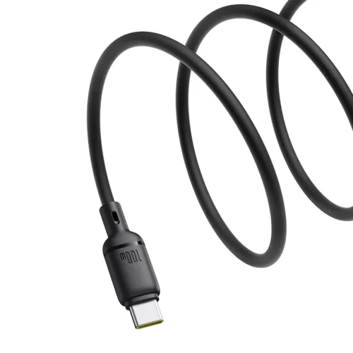 USB-A - USB-C kábel Baseus Silky, 100W, 5A, 1m, Fekete-6932172668747 3 kép