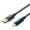 Baseus Lit gomb-vezérléses gyorstöltő adatkábel USB-A to USB-C 10-6932172684532 1 kép