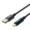 Baseus Lit gomb-vezérléses gyorstöltő adatkábel USB-A to USB-C 10-6932172684532 2 kép