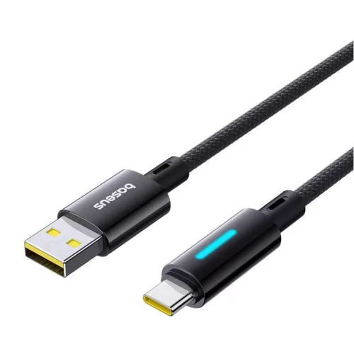 Baseus Lit gomb-vezérléses gyorstöltő adatkábel USB-A to USB-C 10-6932172684532 2 kép