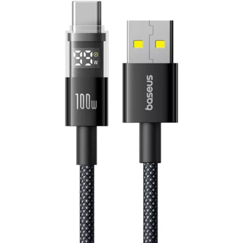 USB-A - USB-C kábel Baseus Display 2, 100W, 5A, 2m, Fekete P103827011-6932172682163 5 kép