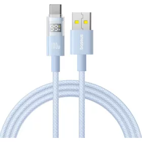   USB-A - USB-C kábel Baseus Display 2, 100W, 5A, 2m, kék P10382701311-01