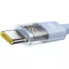 USB-A - USB-C kábel Baseus Display 2, 100W, 5A, 2m, kék P10382701311-6932172682125 4 kép