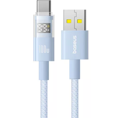 USB-A - USB-C kábel Baseus Display 2, 100W, 5A, 2m, kék P10382701311-6932172682125 5 kép